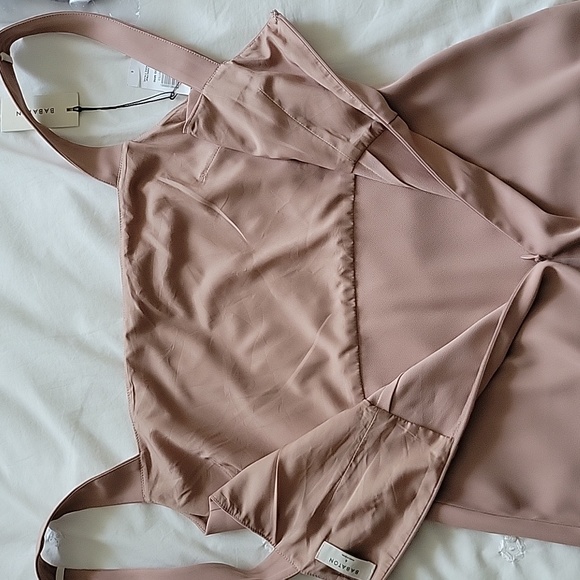 Aritzia Babaton 90s Mini Dress in Fawn Pink- Size 6- New! - Picture 9 of 15